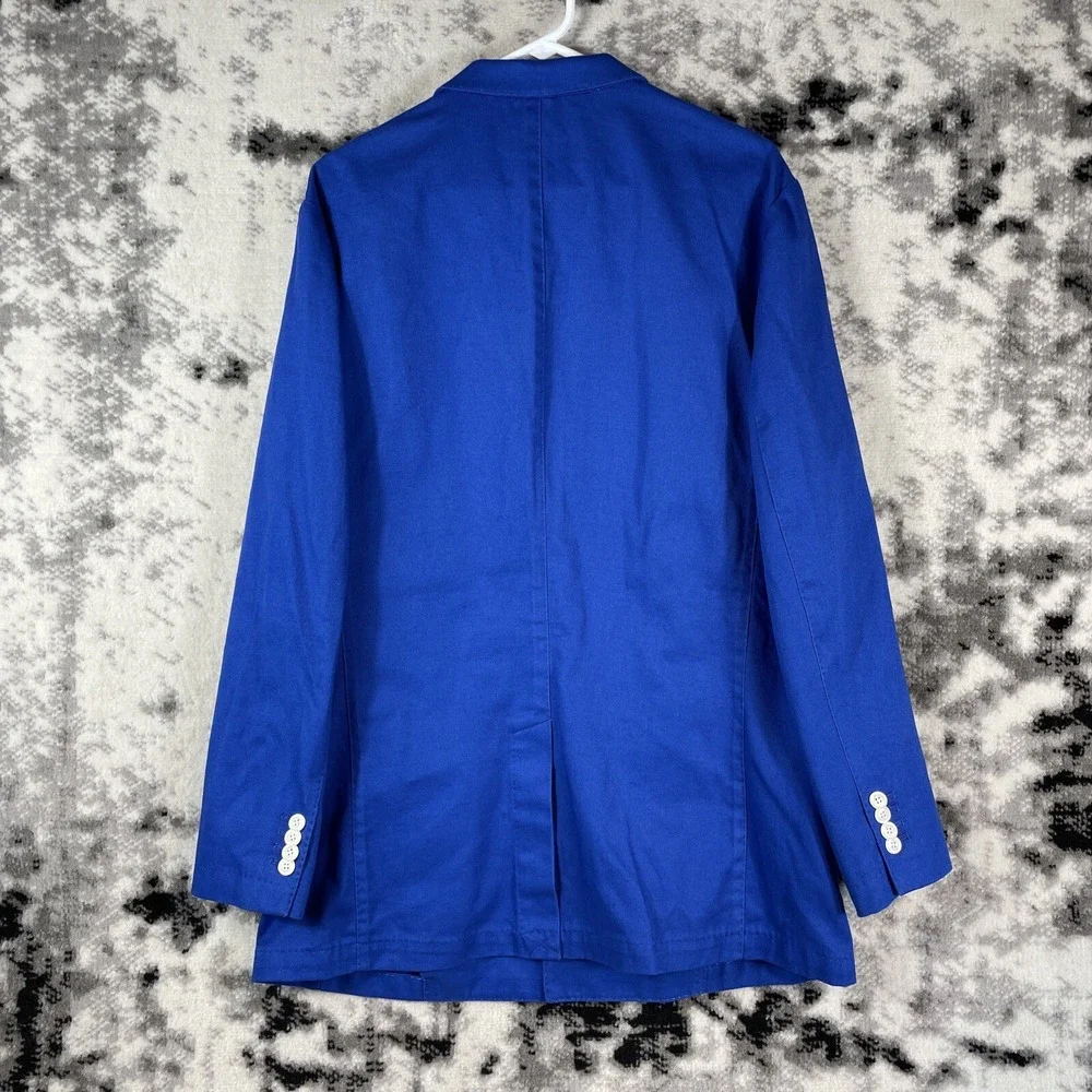 J Peterman Jacket Mens Size 42 Blue Cotton Office Career‎ Comfort
